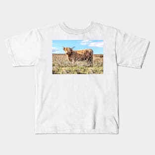 Highland Cow canvas Kids T-Shirt